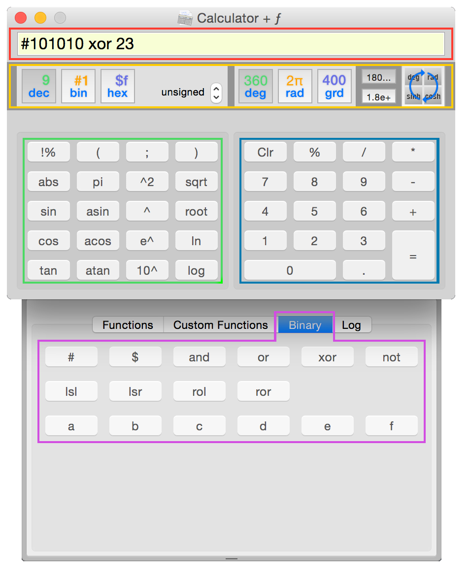 Calculator + ƒ - Functions